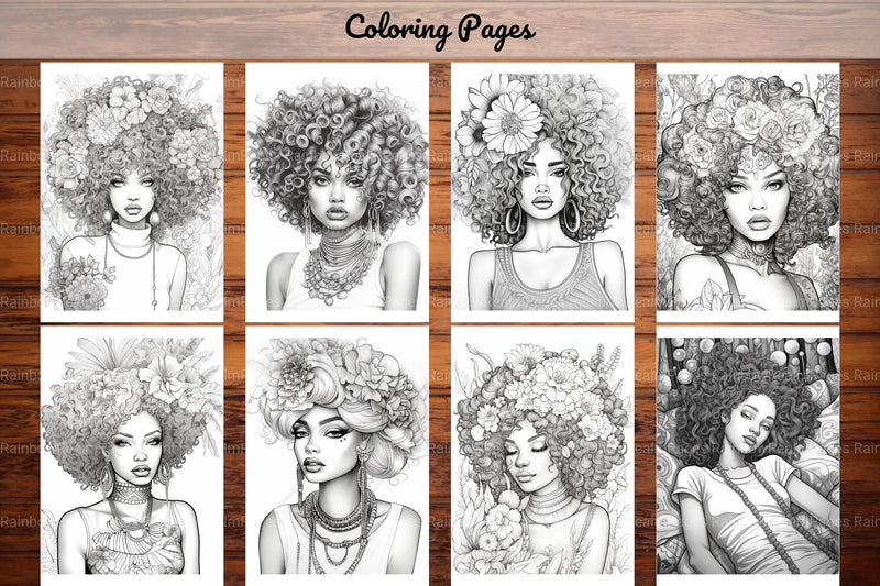 Black Girl Coloring Pages - CraftNest - Digital Crafting and Art