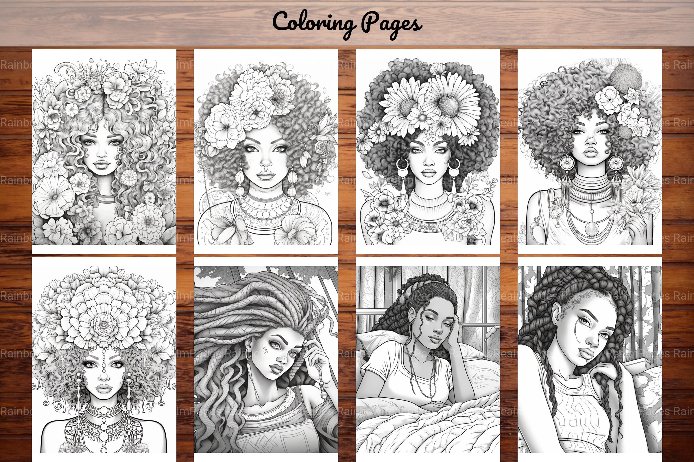 Black Girl Coloring Pages - CraftNest - Digital Crafting and Art