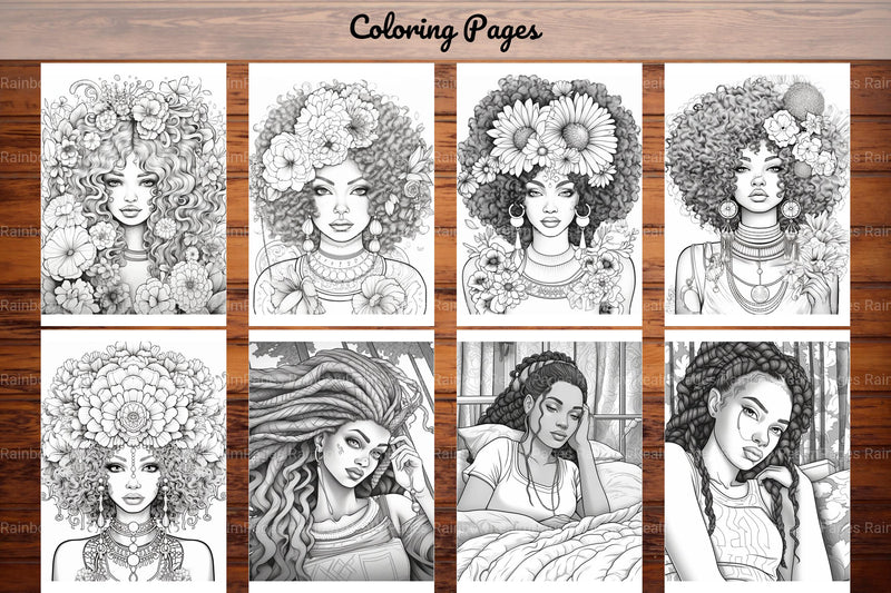 Black Girl Coloring Pages - CraftNest - Digital Crafting and Art