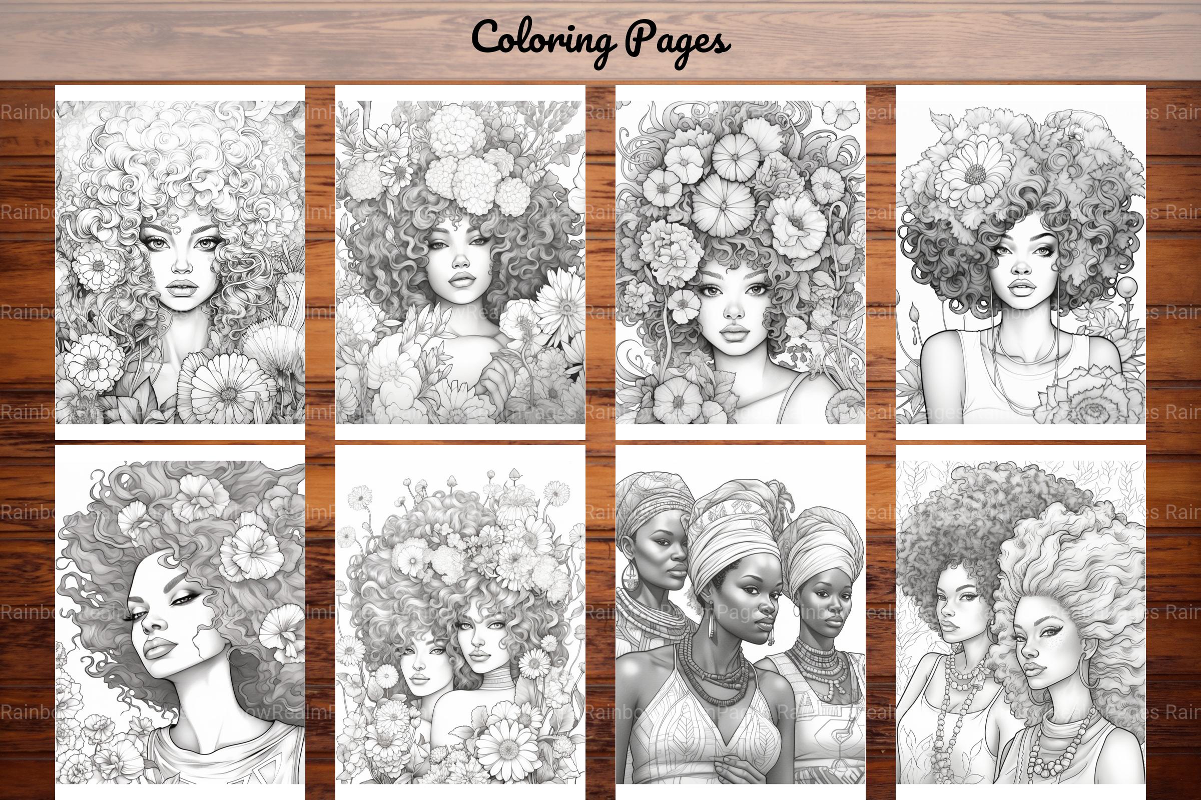 Black Girl Coloring Pages - CraftNest - Digital Crafting and Art