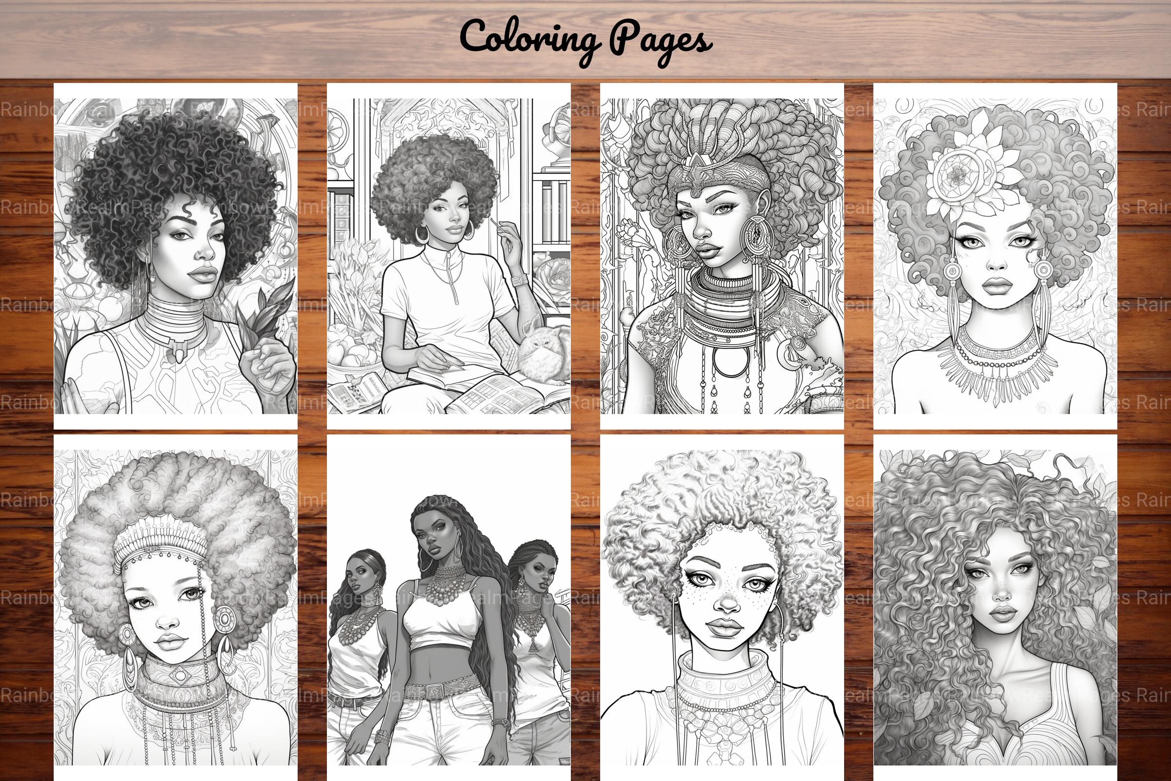 Black Girl Coloring Pages - CraftNest - Digital Crafting and Art