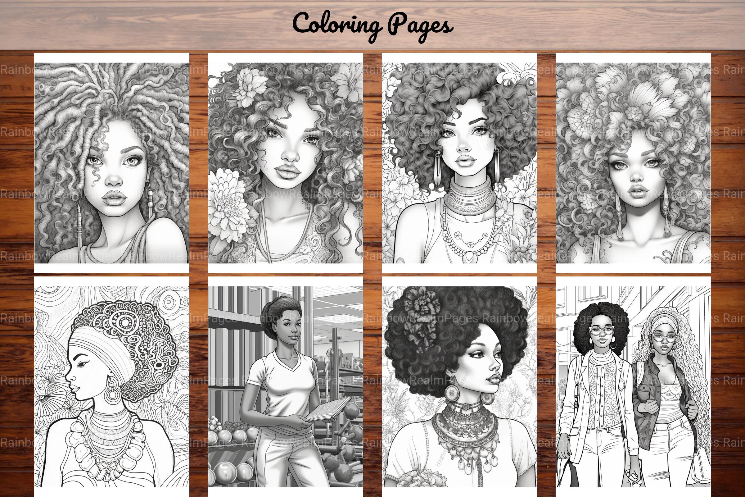 Black Girl Coloring Pages - CraftNest - Digital Crafting and Art