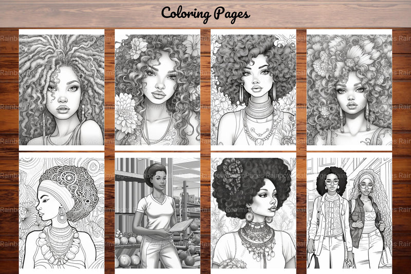 Black Girl Coloring Pages - CraftNest - Digital Crafting and Art