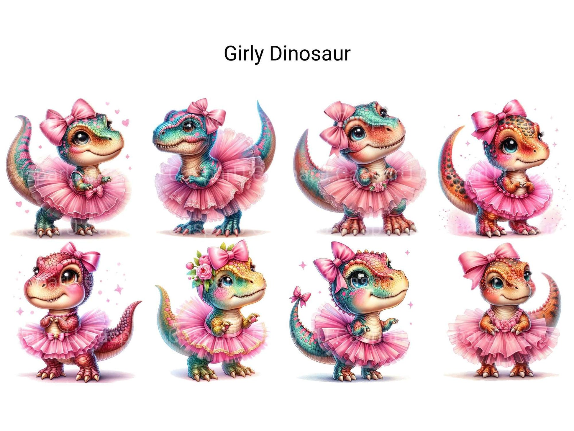 Girly Dinosaur - CraftNest - Digital Crafting and Art
