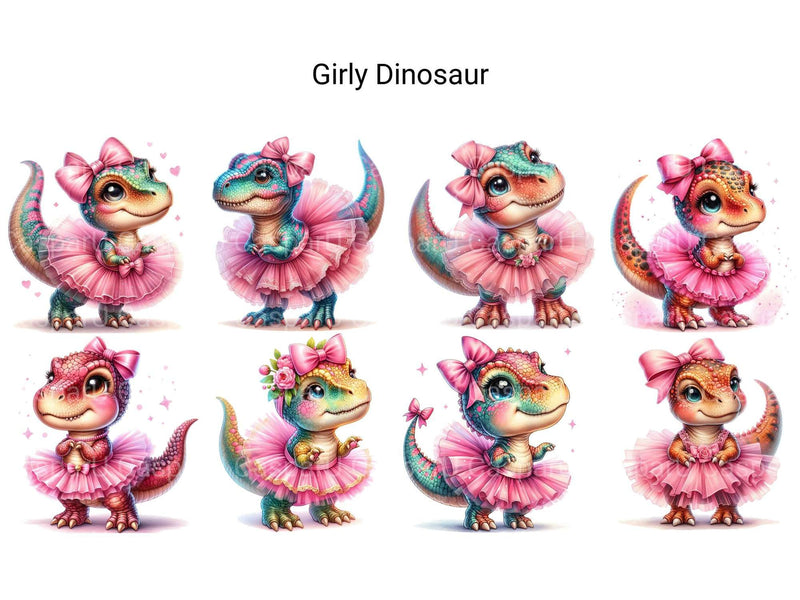 Girly Dinosaur - CraftNest - Digital Crafting and Art