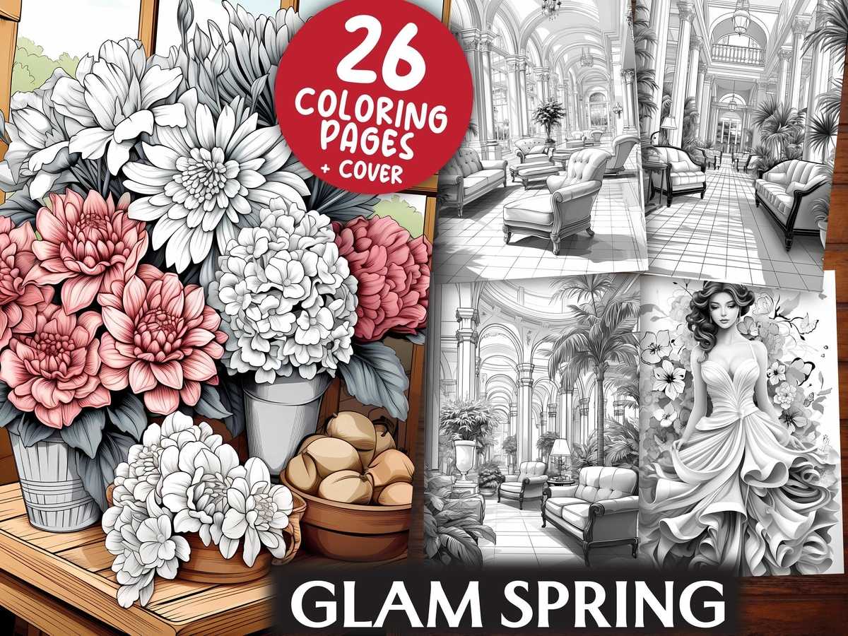 Glam Spring Coloring Books - CraftNest