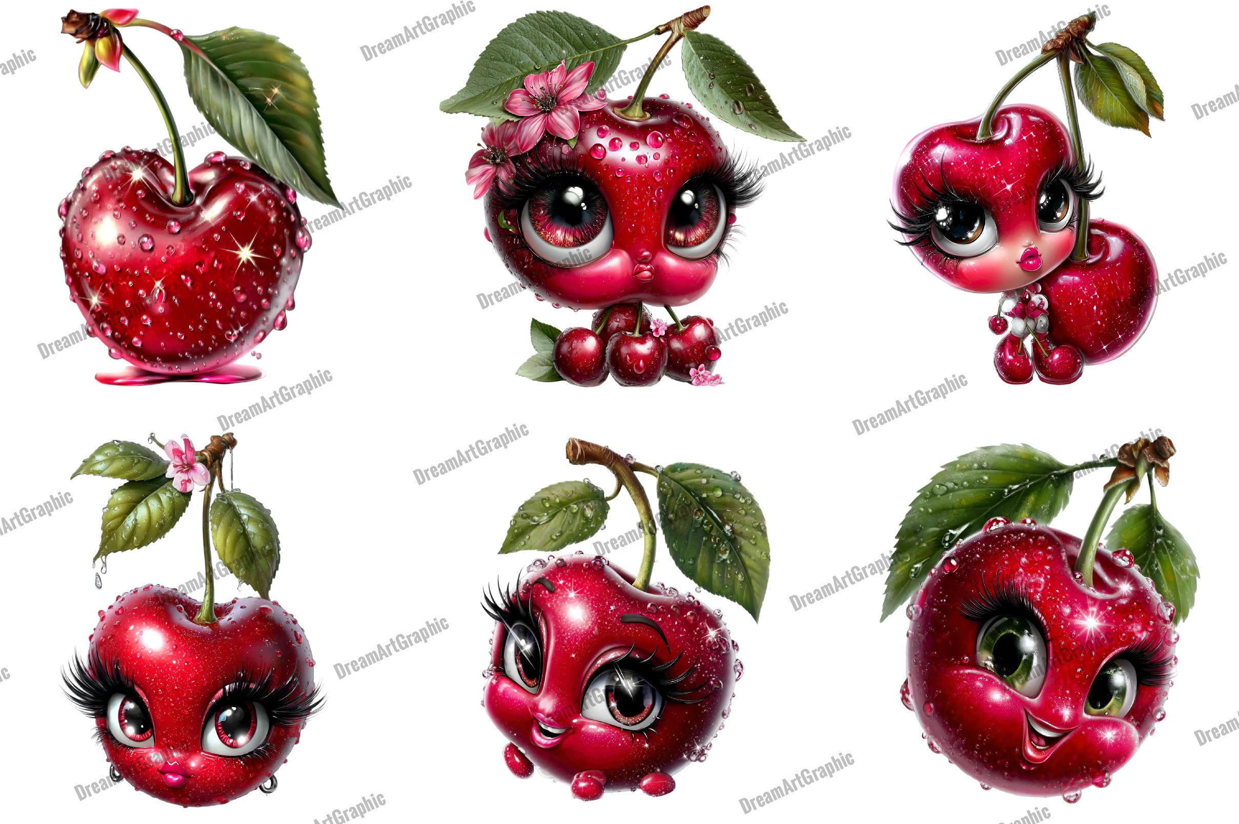 Glamorous Cherry Clipart Bundle