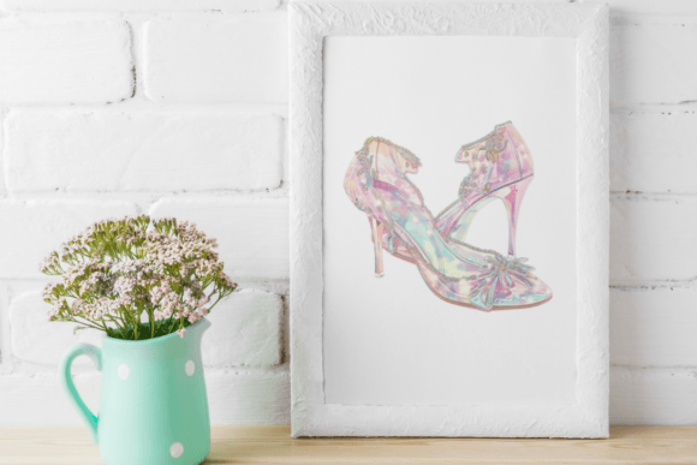 Glass Slippers Princess Clipart Bundle