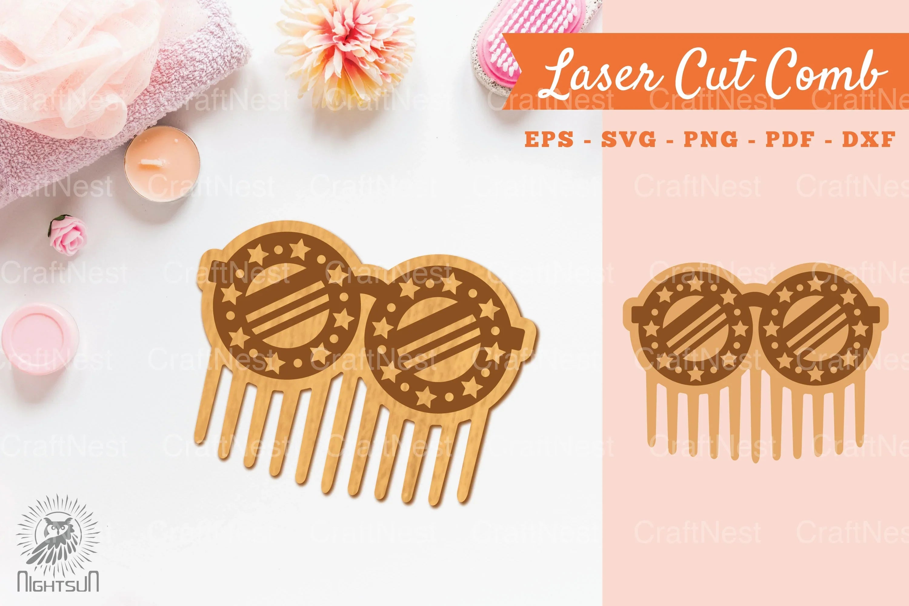 Laser Cut Glasses Comb Clipart Bundle - CraftNest - Digital Crafting and Art