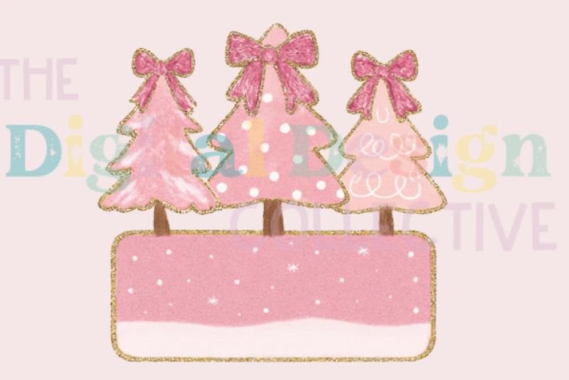 Glitter Coquette Christmas Tree Clipart Bundle - CraftNest - Digital Crafting and Art