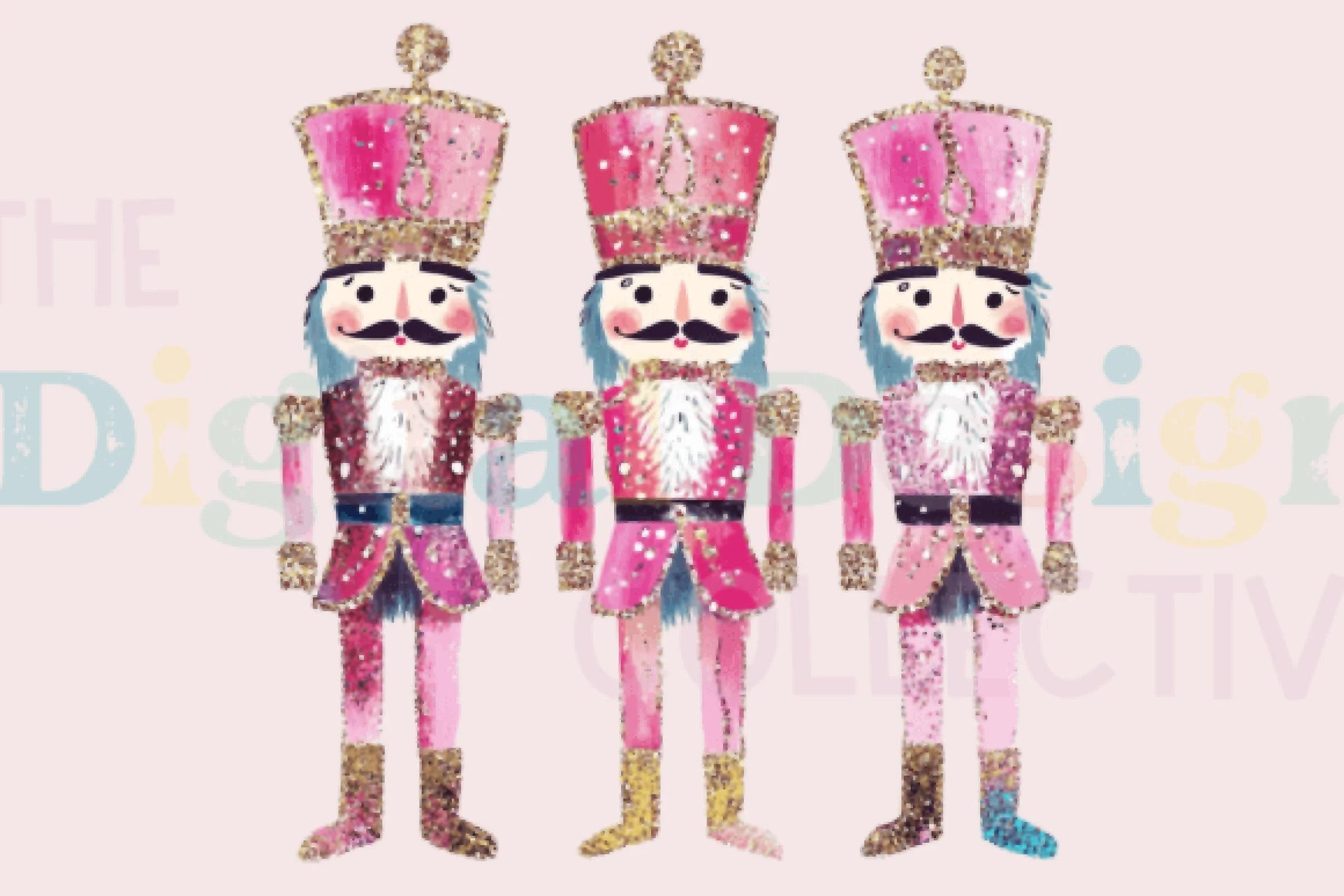 Pink Glitter Nutcracker Friends Clipart Bundle - CraftNest - Digital Crafting and Art