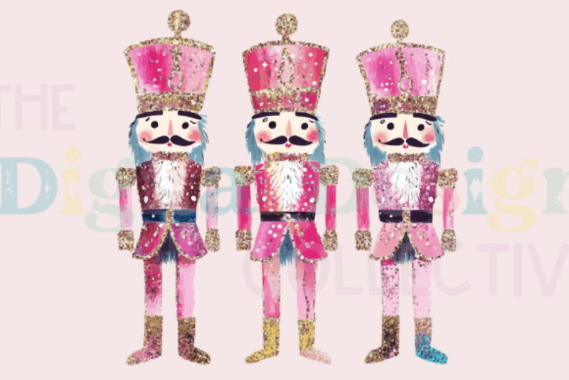 Pink Glitter Nutcracker Friends Clipart Bundle - CraftNest - Digital Crafting and Art