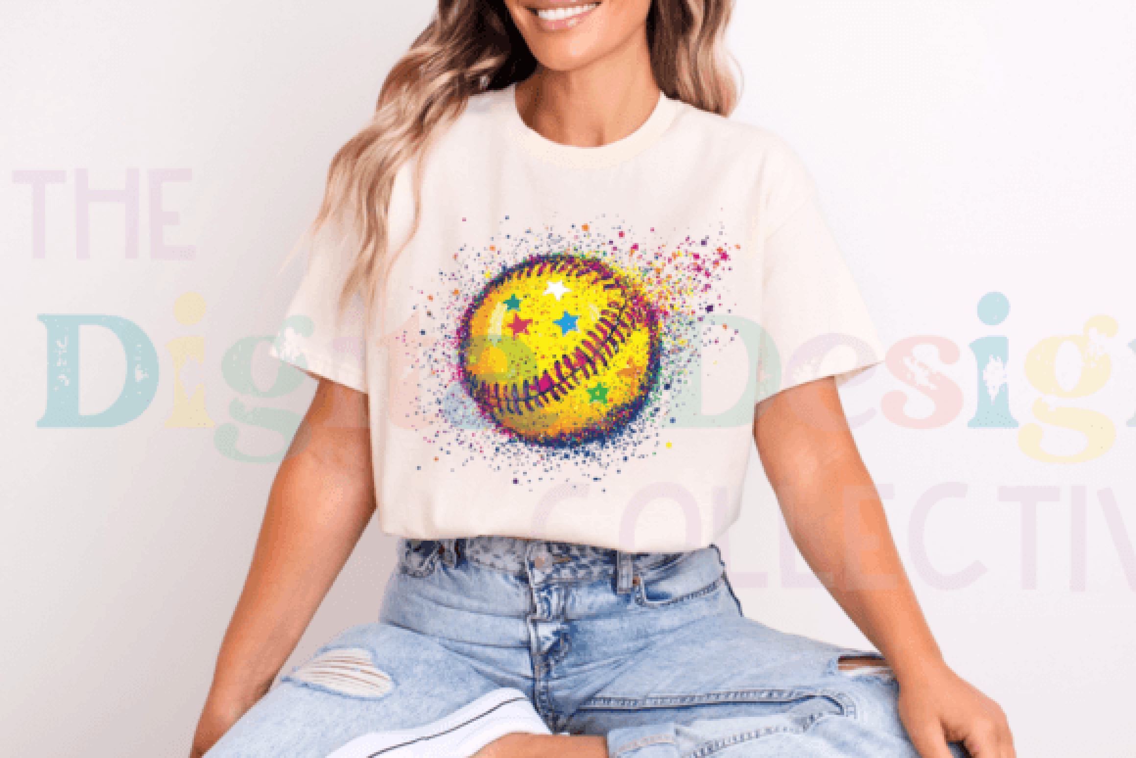 Glitter Softball Clipart Bundle