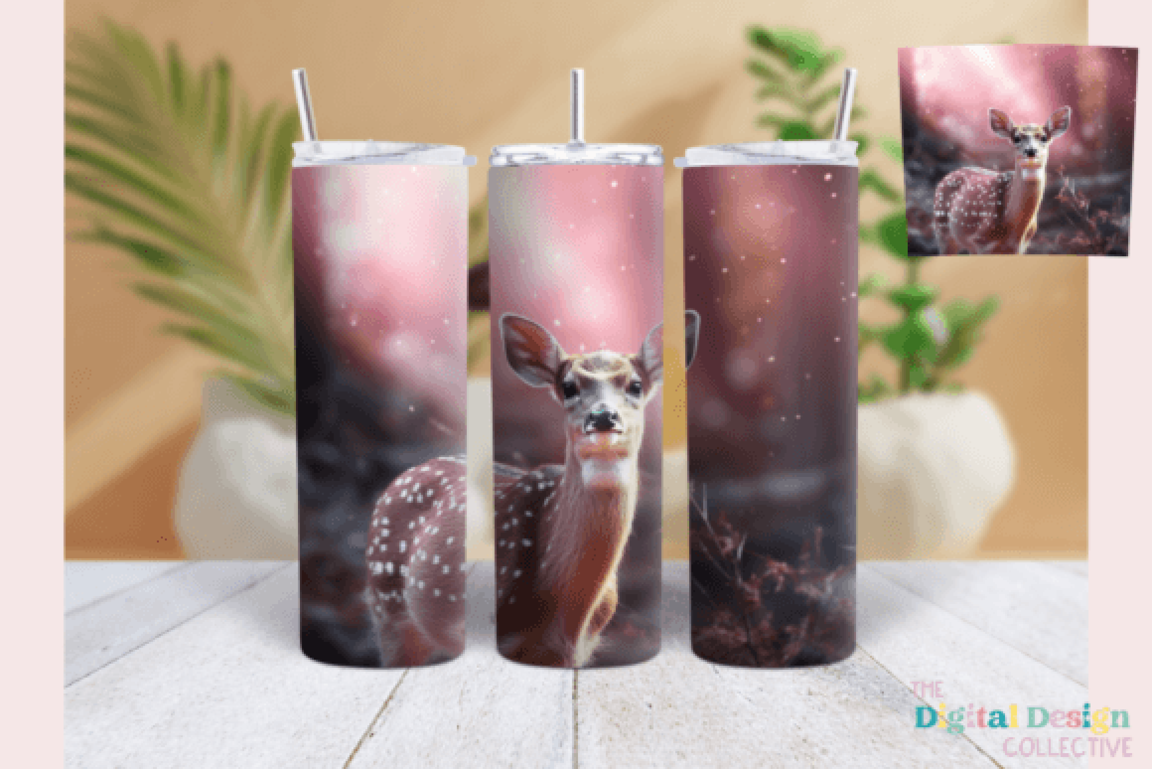 Glowing Valentine's Deer Tumbler Wrap Bundle