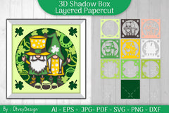 Gnome St. Patrick's Day Shadow Box SVG Bundle - CraftNest - Digital Crafting and Art
