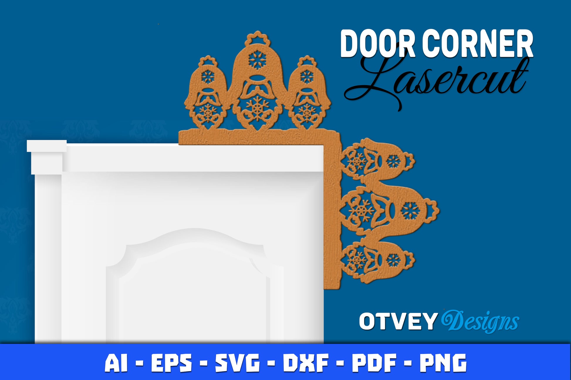 Gnome Christmas Door Corner SVG Bundle 3 - CraftNest - Digital Crafting and Art