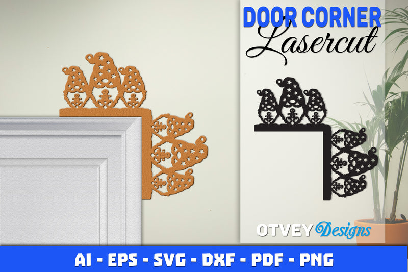 Gnome Christmas Door Corner SVG Bundle 9 - CraftNest - Digital Crafting and Art