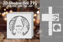 Gnome Papercut Shadow Box Clipart Bundle - CraftNest - Digital Crafting and Art