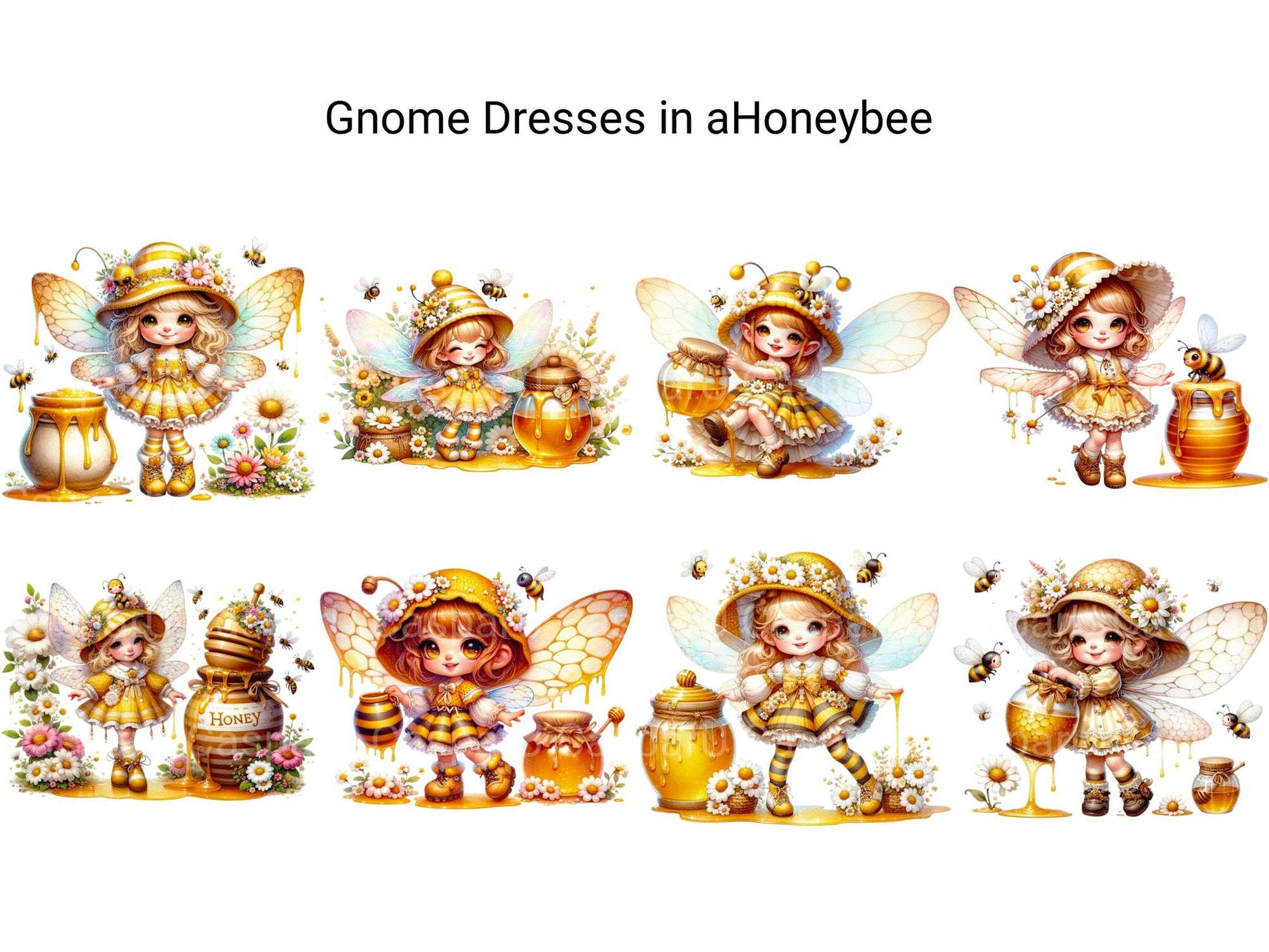 Gnome Dressed as Honeybee - CraftNest - Digital Crafting and Art