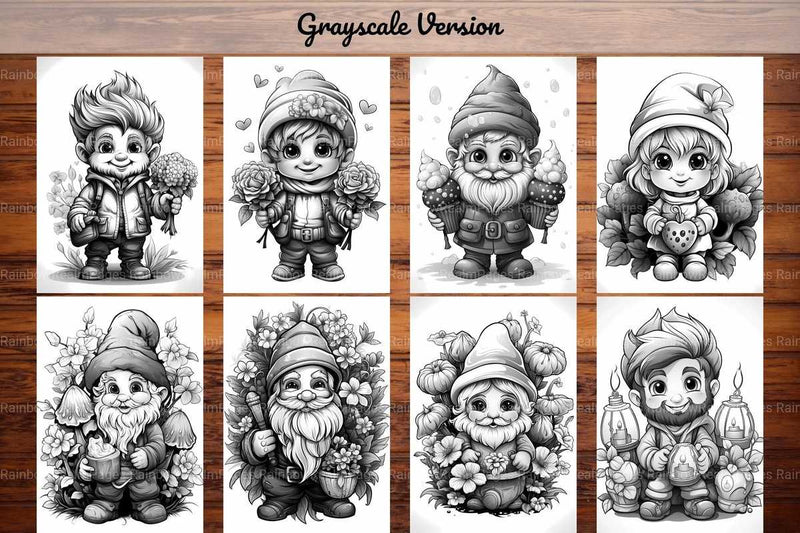 Gnome Valentines Day Coloring Books - CraftNest