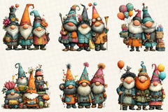 Gnomes Happy New Year Clipart Bundle - CraftNest - Digital Crafting and Art