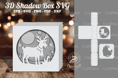Goat Papercut Shadow Box Template - CraftNest - Digital Crafting and Art