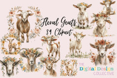 Goats Clipart Bundle - CraftNest - Digital Crafting and Art