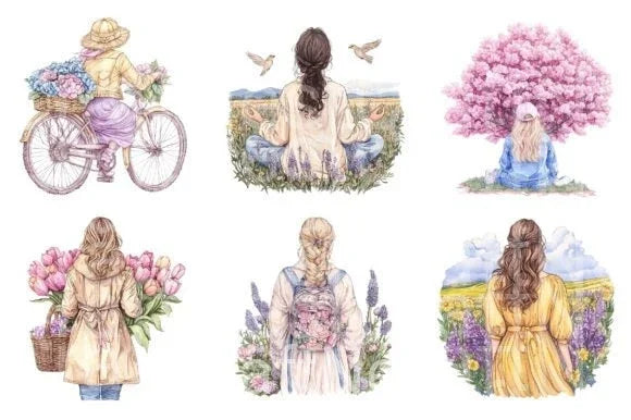 Gold Spring Outdoor Clipart Bundle - CraftNest - Digital Crafting and Art