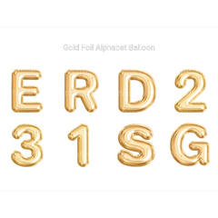 Gold Foil Alphabet Balloon Clipart - CraftNest - Digital Crafting and Art