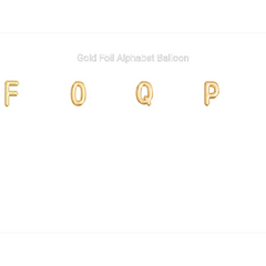 Gold Foil Alphabet Balloon Clipart - CraftNest - Digital Crafting and Art