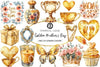 Golden Mother's Day Clipart Bundle 5