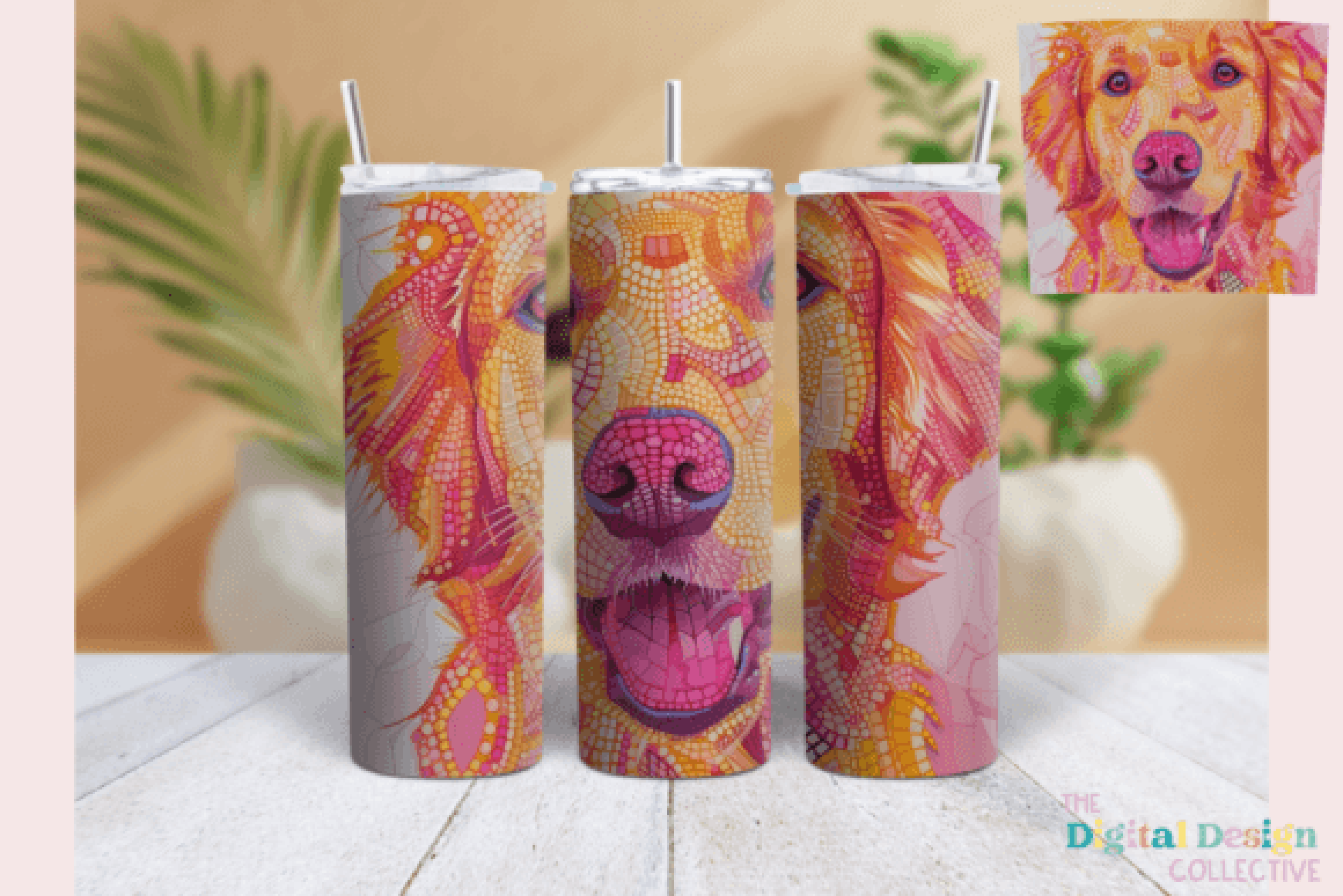 Golden Retriever Tumbler Wrap Bundle