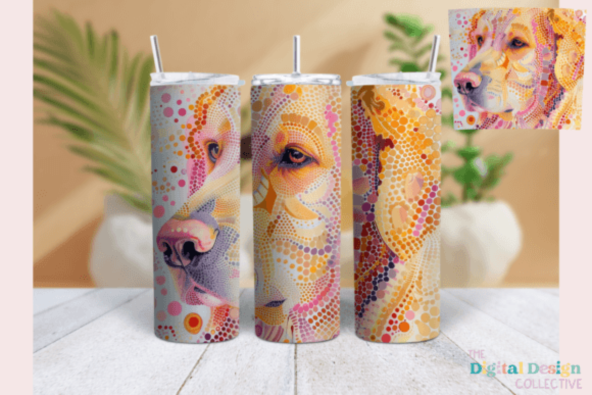 Golden Retriever Tumbler Wrap Bundle