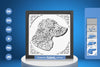 Golden Dog Head White Silhouette Papercut SVG Bundle