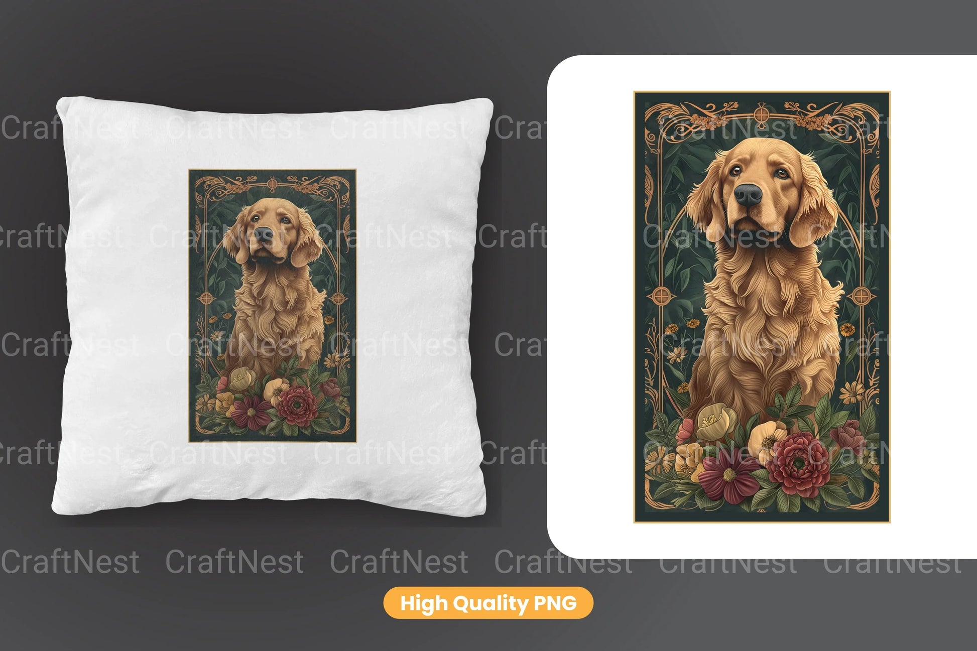 Golden Retriever Tarot Card Clipart Bundle - CraftNest - Digital Crafting and Art