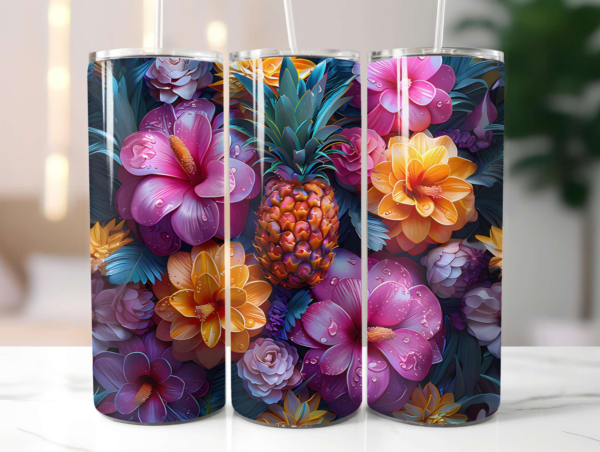 Golden Tropicals 1 Tumbler Wrap - CraftNest - Digital Crafting and Art