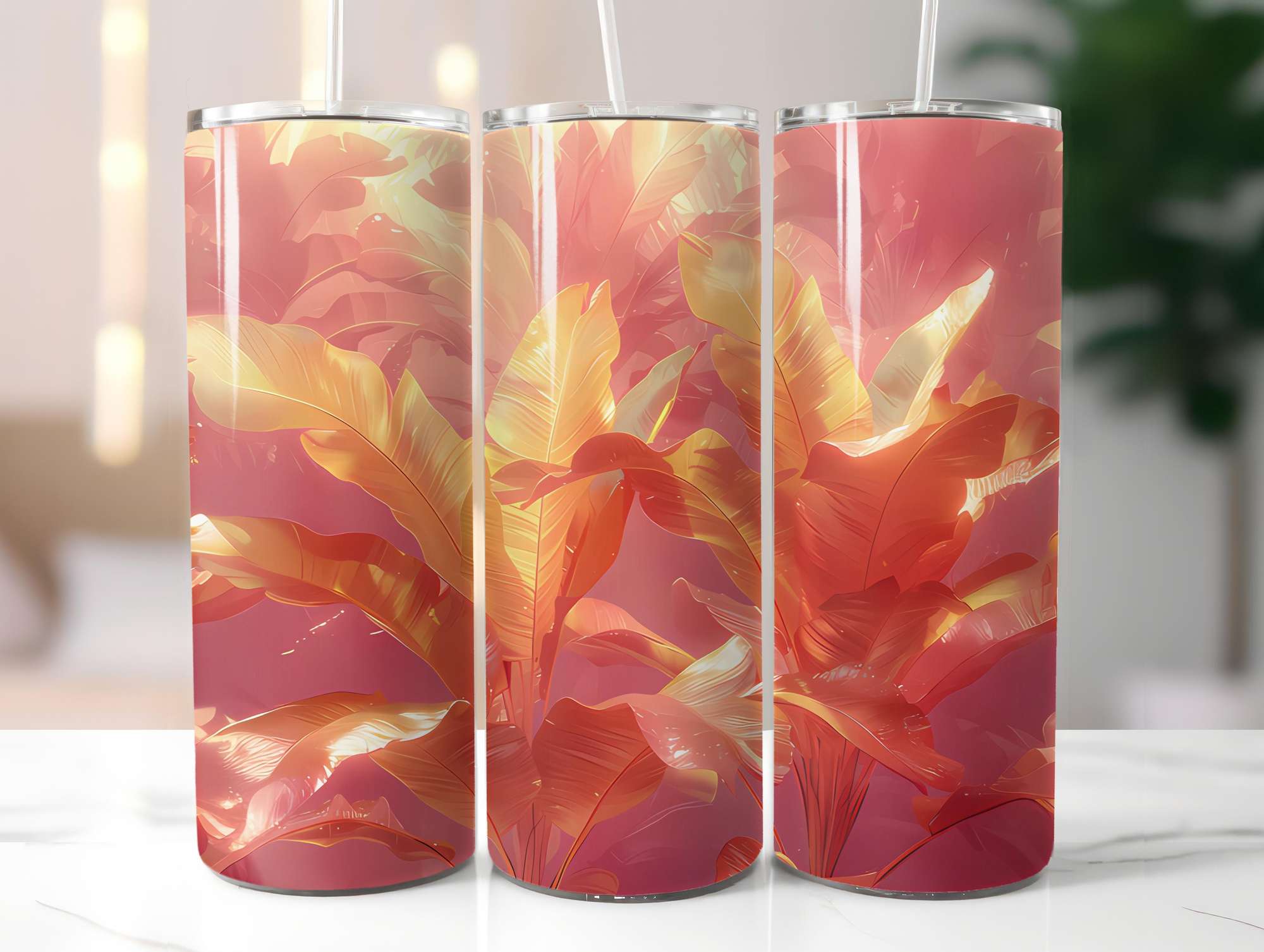 Golden Tropicals 2 Tumbler Wrap - CraftNest - Digital Crafting and Art