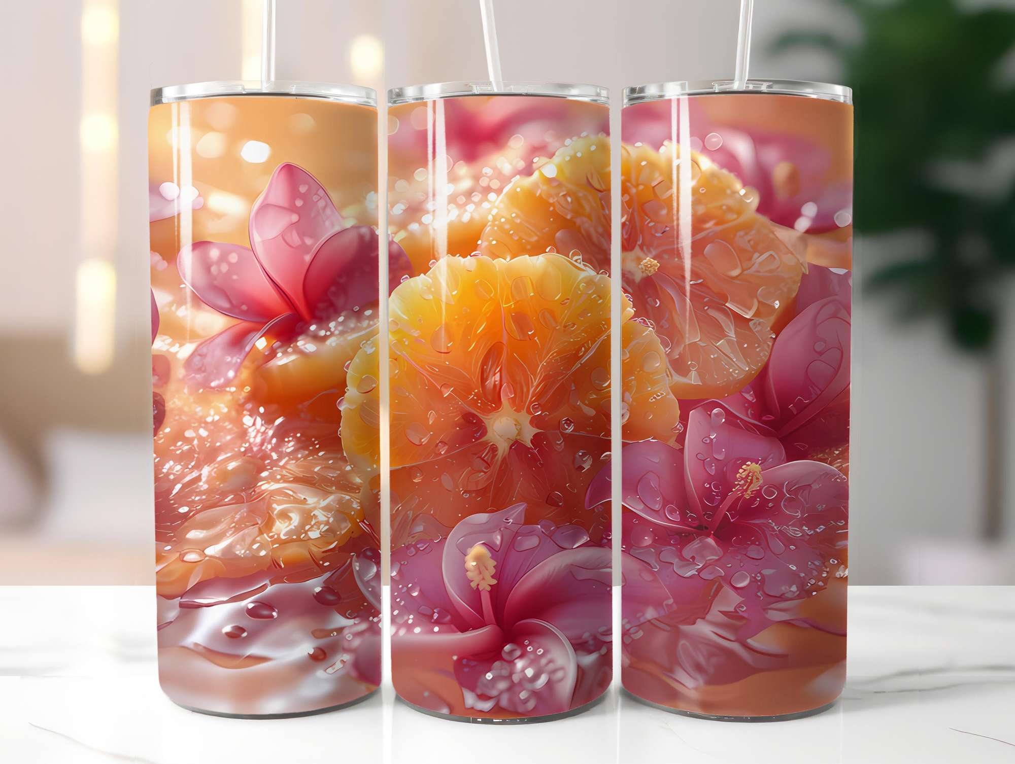 Golden Tropicals 1 Tumbler Wrap - CraftNest - Digital Crafting and Art