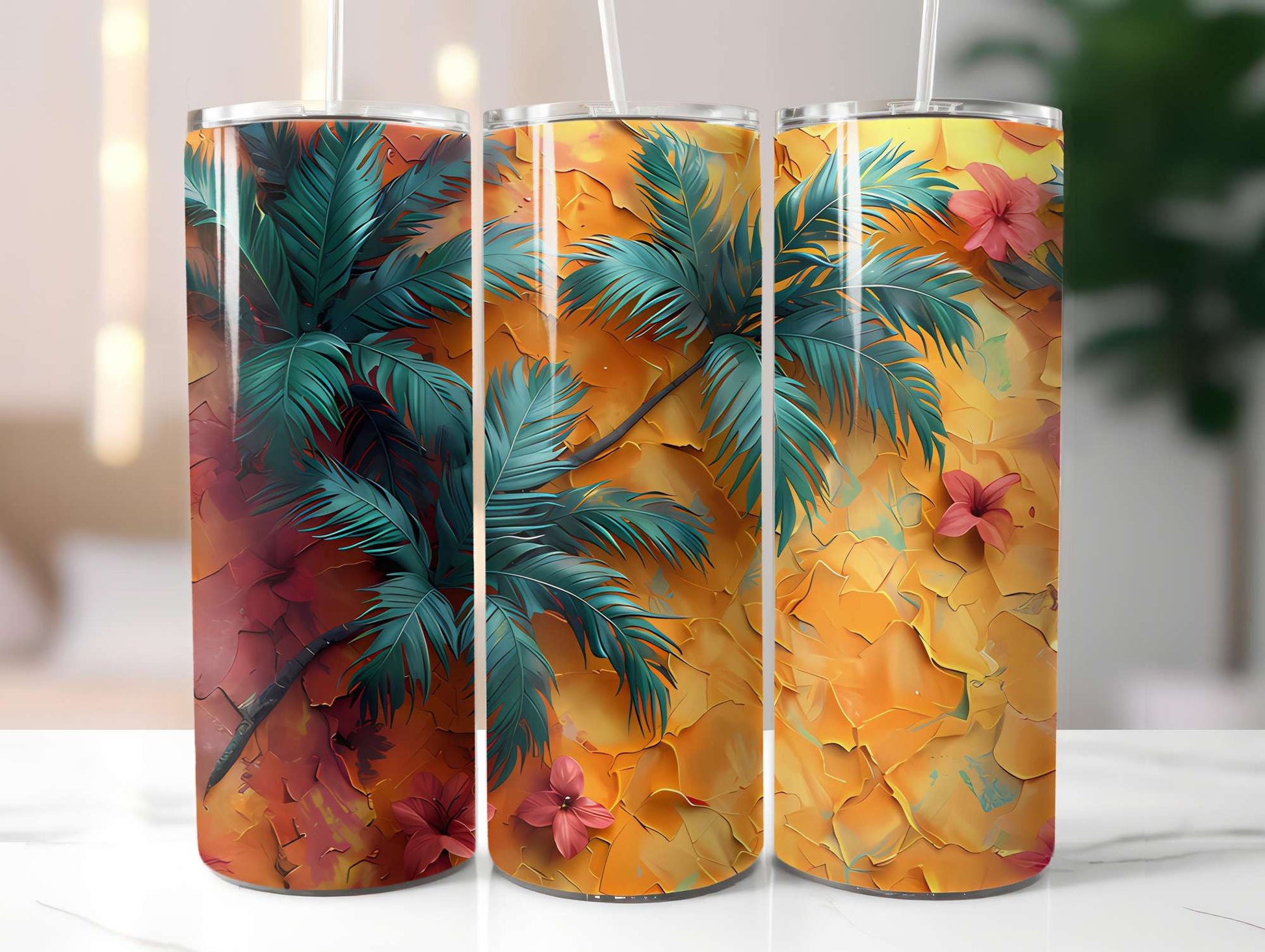 Golden Tropicals 1 Tumbler Wrap - CraftNest - Digital Crafting and Art