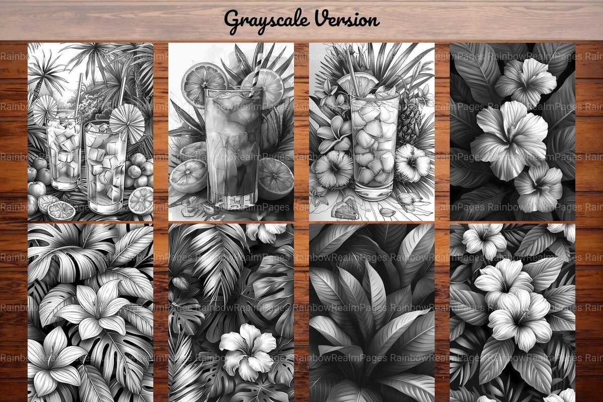 Golden Tropicals Coloring Books - CraftNest - Digital Crafting and Art