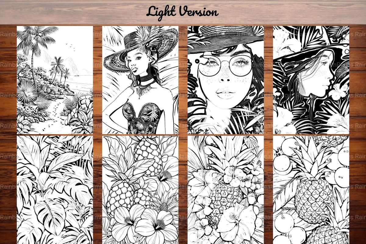 Golden Tropicals Coloring Books - CraftNest - Digital Crafting and Art