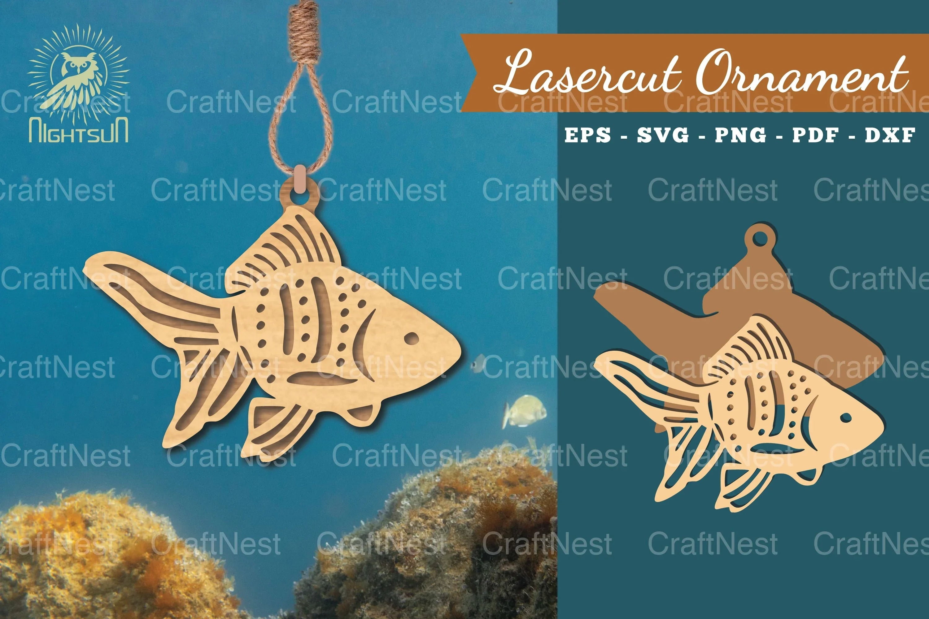Goldfish Laser Cut Ornament Clipart Bundle - CraftNest - Digital Crafting and Art
