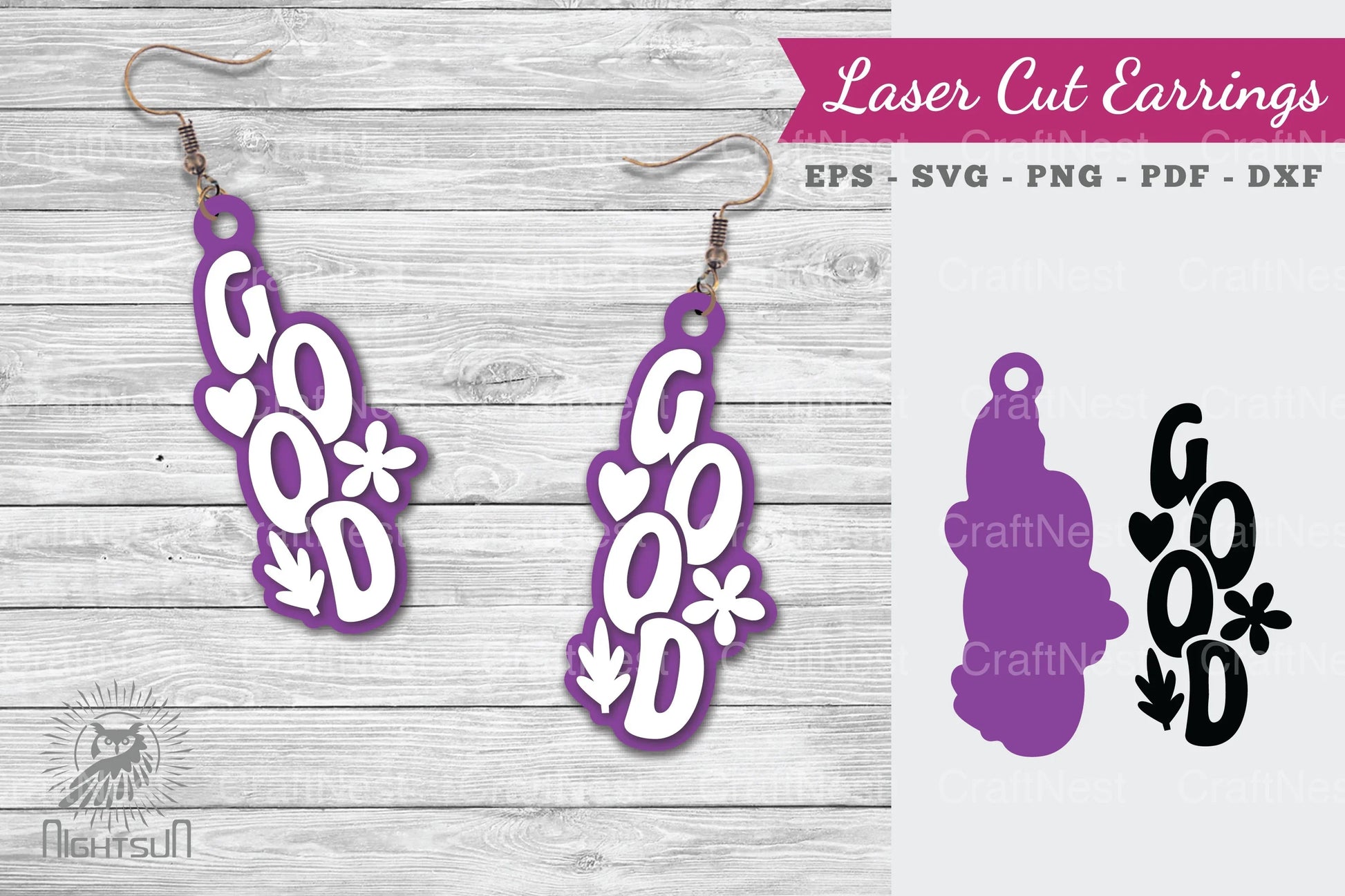 Good Lasercut Earrings SVG Bundle - CraftNest - Digital Crafting and Art