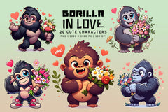 Gorilla in Love - CraftNest - Digital Crafting and Art