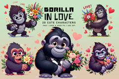 Gorilla in Love - CraftNest - Digital Crafting and Art