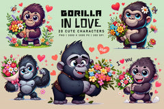 Gorilla in Love - CraftNest - Digital Crafting and Art