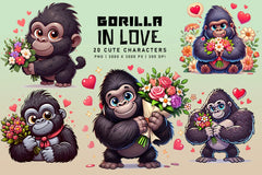 Gorilla in Love - CraftNest - Digital Crafting and Art