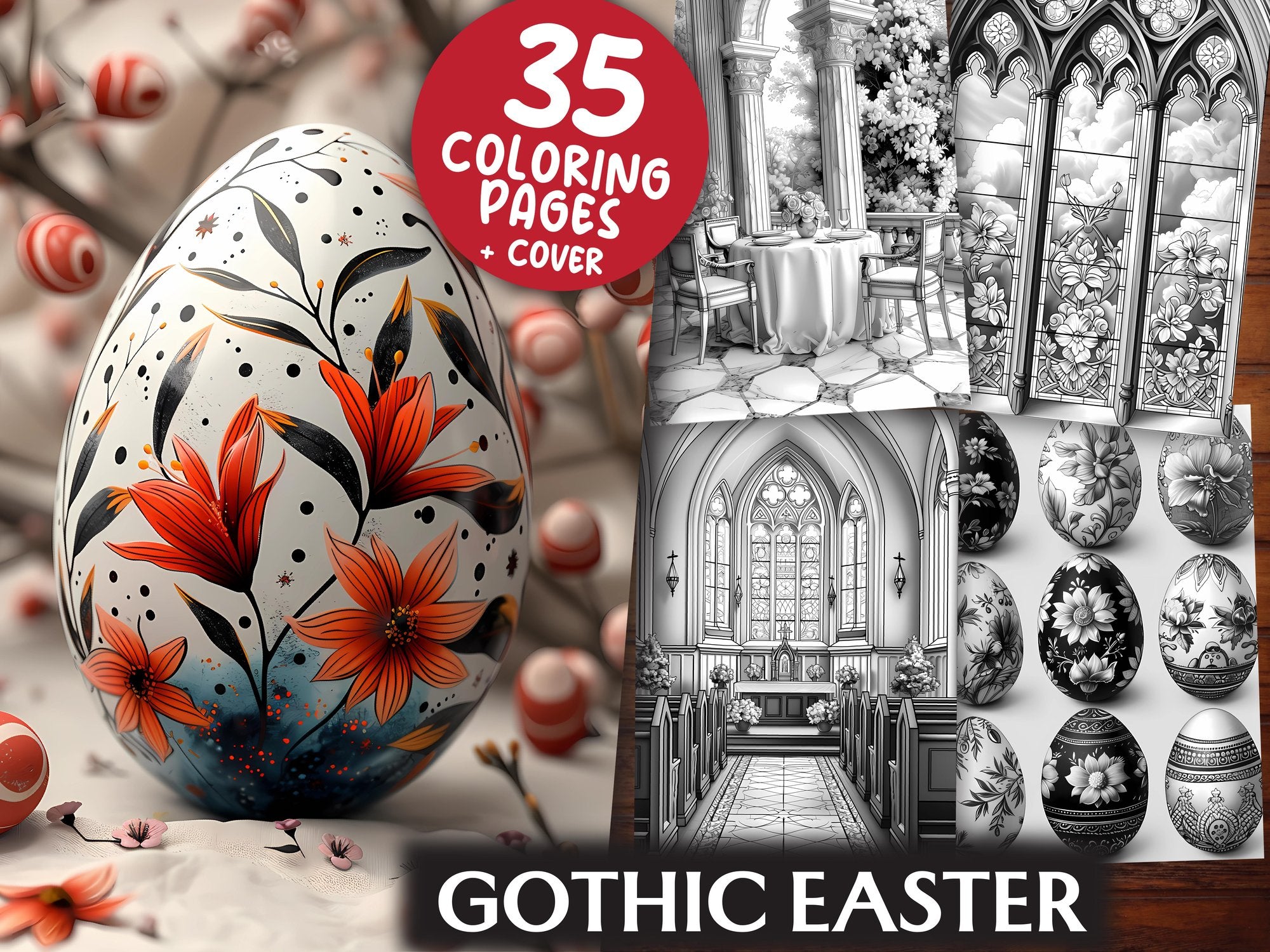 Gothic Easter Coloring Books - CraftNest