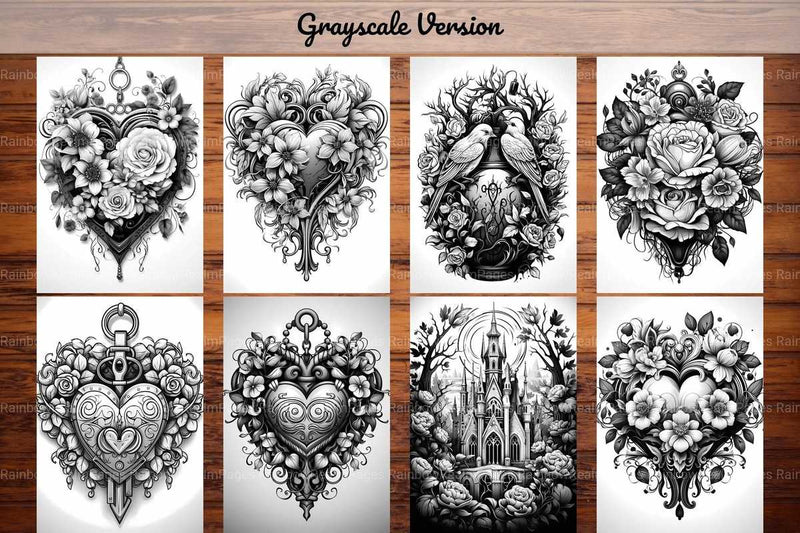 Gothic Valentines Day Coloring Books - CraftNest