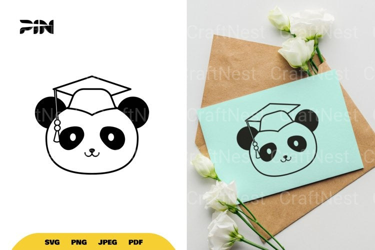Kawaii Panda Graduate SVG Bundle - CraftNest - Digital Crafting and Art